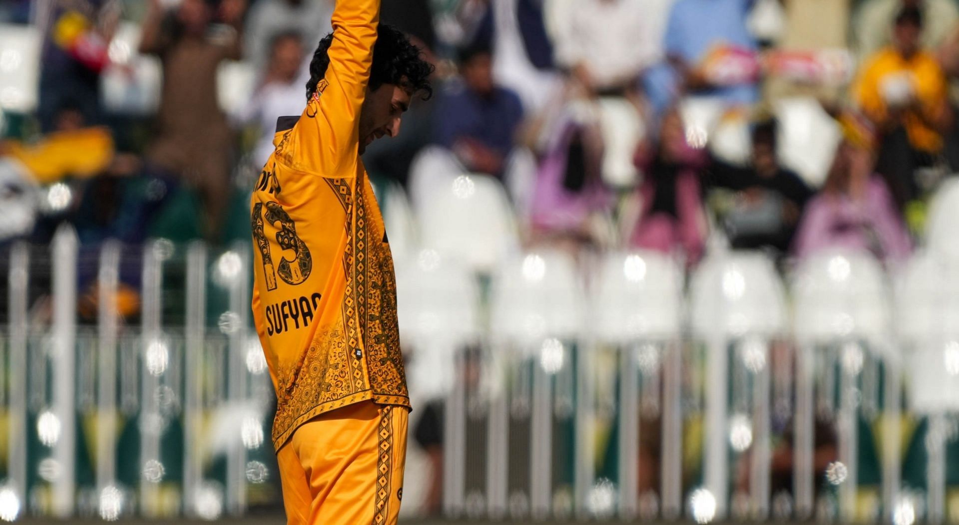 Sufiyan Muqeem celebrates Finn Allen's scalp. (Credits: PSL X)